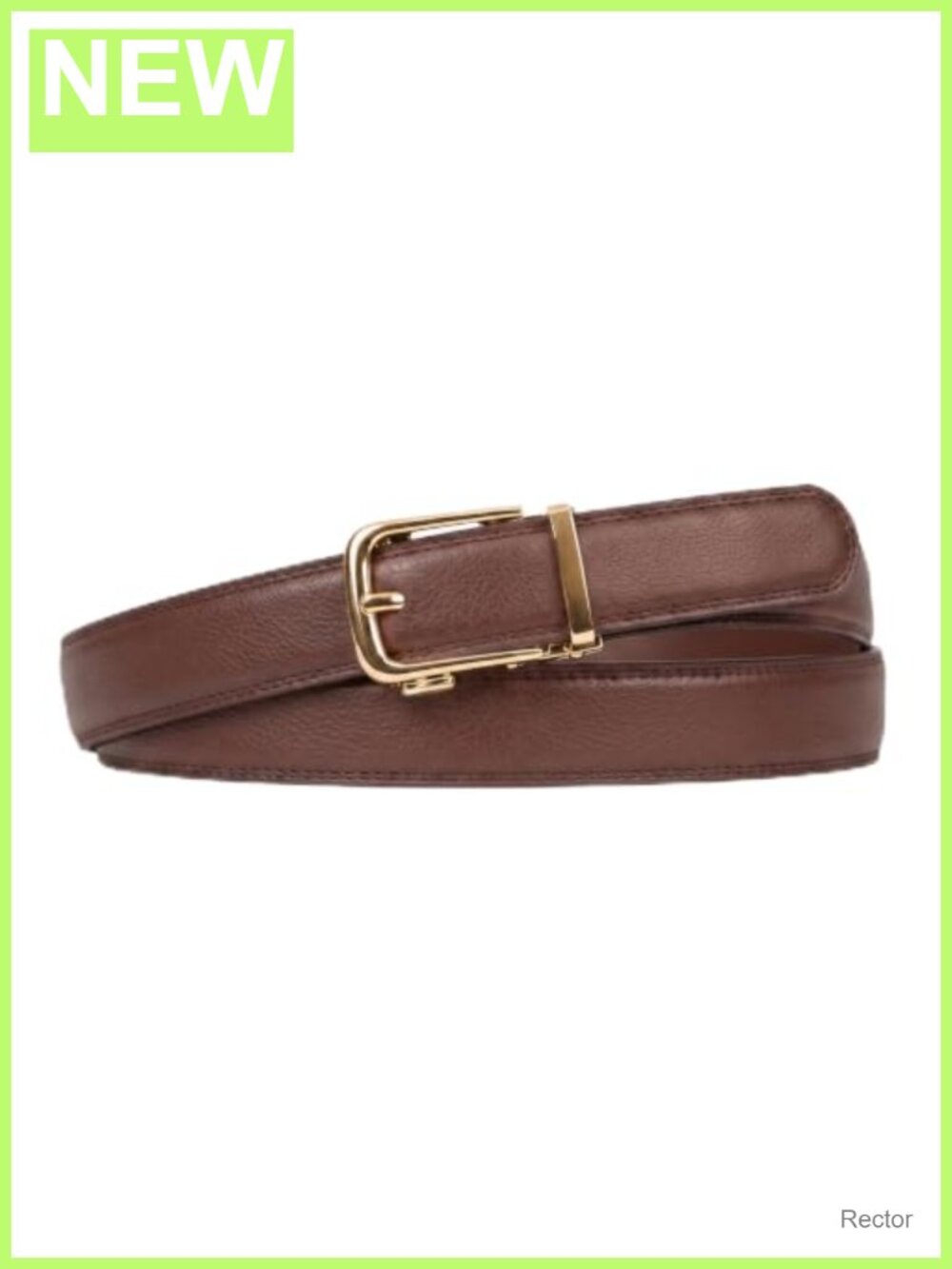 No Hole Ratchet Belt for Women - Micro-Adjustable Leather Belt